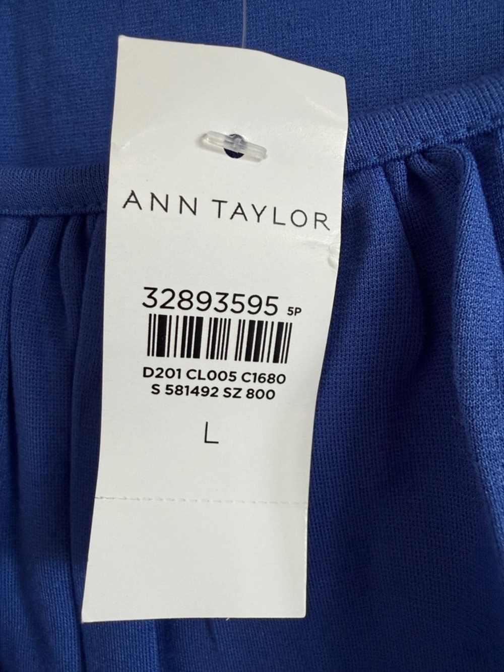 NWT Ann Taylor Cobalt Blue Puff Sleeve Eyelet Cuff Top - Picture 2 of 9